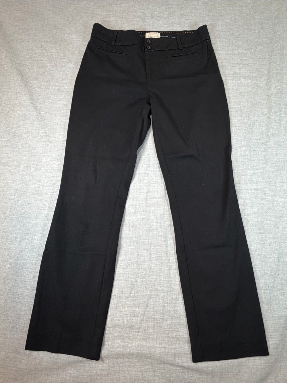 Anthropologie Black Straight-Leg Dress Trousers